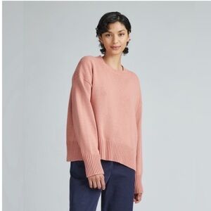 NWT Everlane Organic Cotton The Boxy Sweater rose woman’s small
